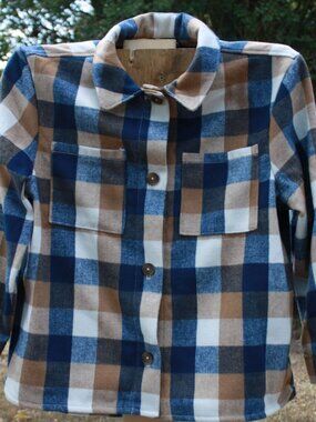 Old Navy Girls Oversized Soft-Brushed Plaid Tunic Shacket, Size XXL (18)